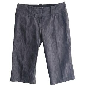 Studio Y Womens Size 9/10 Cropped Capri Pants Chino Straight Leg Dark Gray